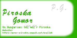 piroska gomor business card